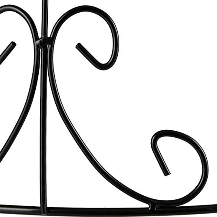 Relaxdays Rankgitter Metall, halbrund, zum Stecken, Rankhilfe für Kletterpflanzen, Spalier Garten, 180 cm hoch, schwarz – Bild 6
