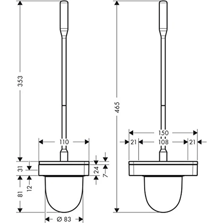 Axor, Toilettenbürste, WC Bürstenhalter – Bild 2