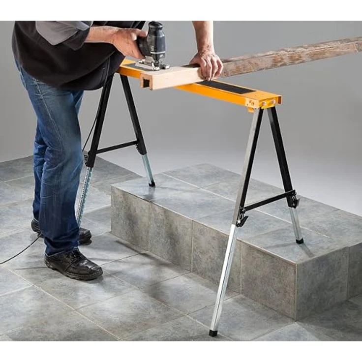 Batavia Teleskop Werkbock 7062252, höhenverstellbar von 63,5 bis 90 cm, klappbar, mit großer Standfläche 99,5 x 60 cm – Bild 2