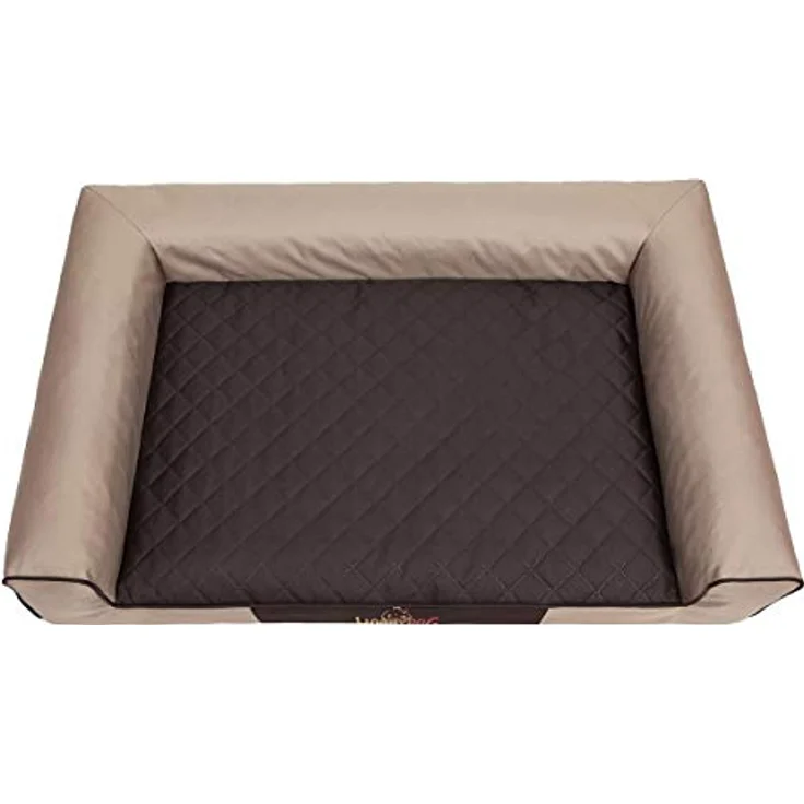 DOGGY Hobbydog XL VICBEB4 Eckig Hundebett, Victoria Katzenbett Schlafplatz, beige mit braun, Codura-Material, waschbar, EU-Produktion – Bild 5