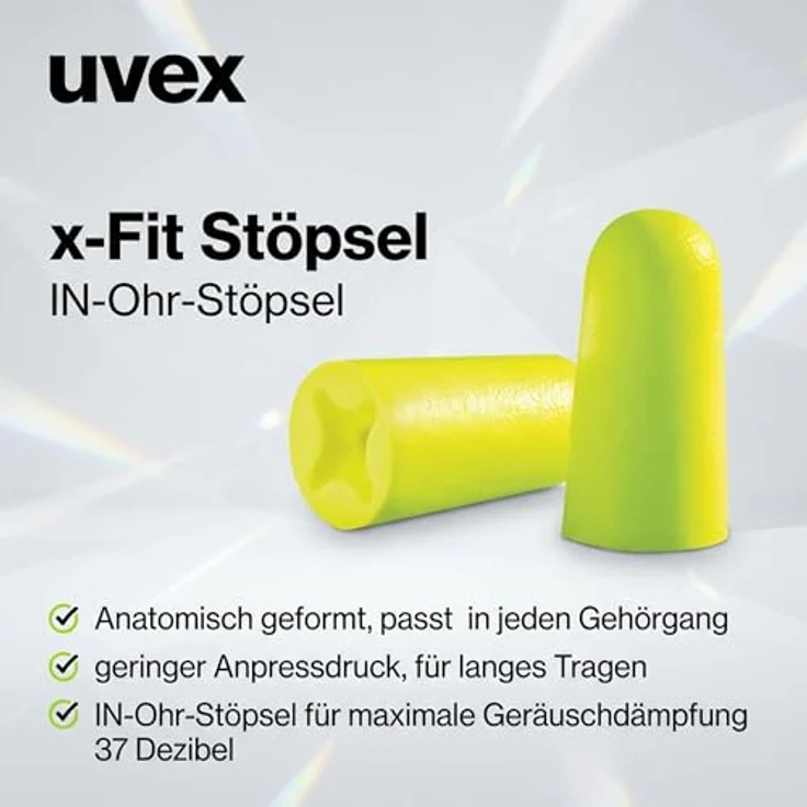 Gehörschutzstöpsel Uvex x-fit ohne Kordel 300 Paar – Bild 7