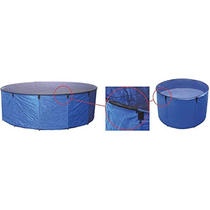 Aquaforte Flexibles Faltbecken "Koi bowl", Ø 120 x H 60 cm (± 680 Liter), inkl. Abdecknetz und praktischer Tragetasche, blau