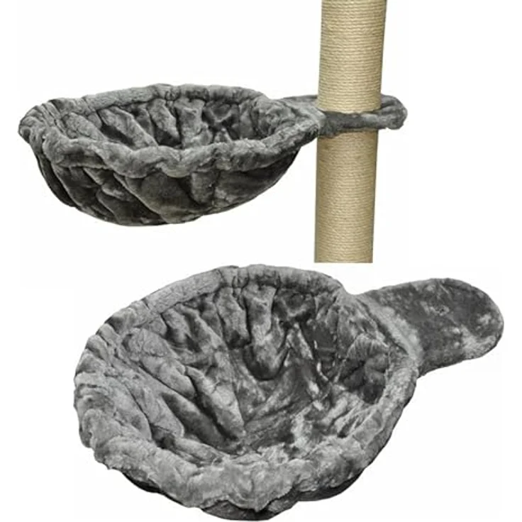 nanook Kratzbaum Liegemulde für schwere Katzen XXL - 45 cm Ø, Tiefe 12 cm - grau – Bild 4