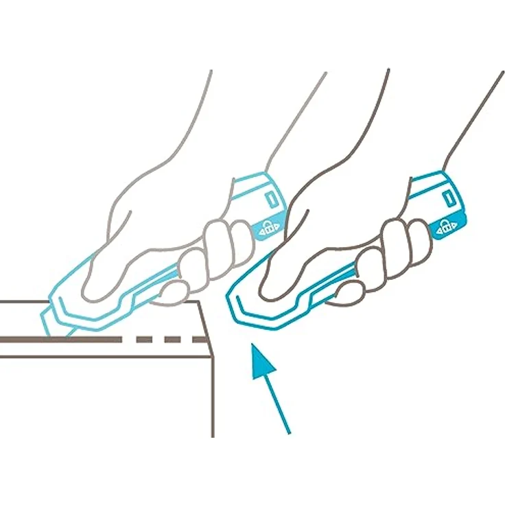 MARTOR SECUPRO 625 Sicherheitsmesser mit Trapezklinge, Cuttermesser für harte Schneidanwendungen, ergonomischer Griff, automatischer Klingenrückzug – Bild 2