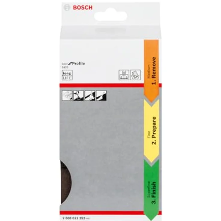 Bosch Professional 3tlg. Schleifschwamm S470 Best for Profile Set (Holz, Kunstoff und Metall, 69 x 97 x 26 mm, Zubehör Handschleifen) - Preisvergleich – Bild 2