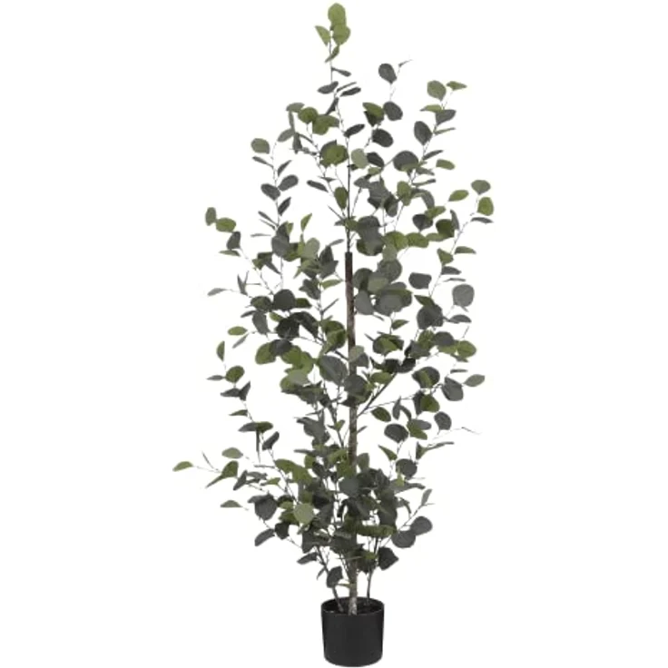 MICA Decorations Eucalyptus Kunstpflanze, H150 x Ø30 cm, grün im Blumentopf mit realistischen Details – Bild 1