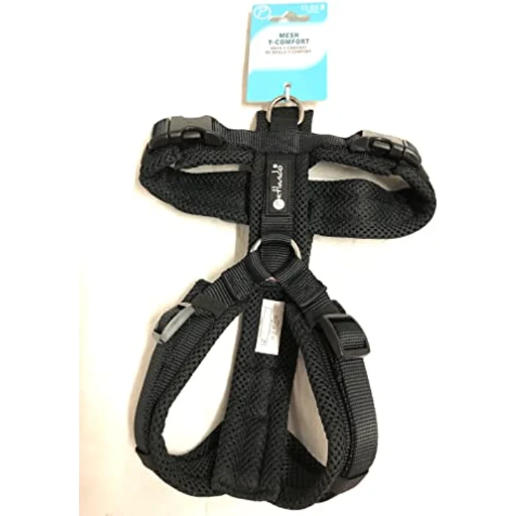 Petlando Mesh Y-Comfort Brustgeschirr schwarz XL (Halsumfang 60-108 cm, Brustumfang 68-100 cm) - Haut- und Fellfreundlich, leicht anzulegen, schnell trocken - Preisvergleich