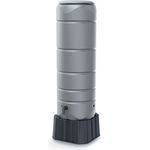 Prosperplast Regentonne Vuelta, 110 l, viereckig, grau, Set mit Wasserhahn und Unterstand