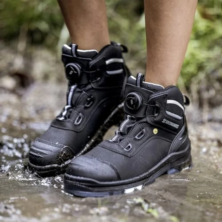 NITRAS SAFETY ULTIMATE STEP Mid Fit, halbhohe Sicherheitsstiefel mit wasserdichter SECONAMICS Membran und gepolstertem Schaft – Bild 2