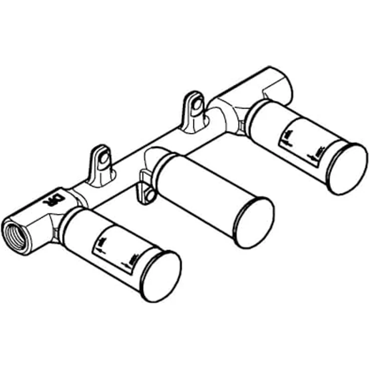 GROHE Zweihand Unterputz-Universal-Einbaukörper 1/2", Wandeinbau für 3-Loch Wandmischer, Mehrfarbig, mit Dichtmanschette – Bild 3