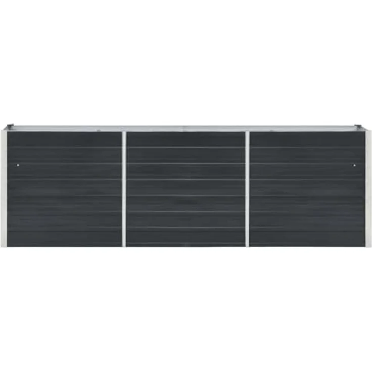 vidaXL Garten-Hochbeet Verzinkter Stahl 240 x 40 x 77 cm Anthrazit – Bild 7