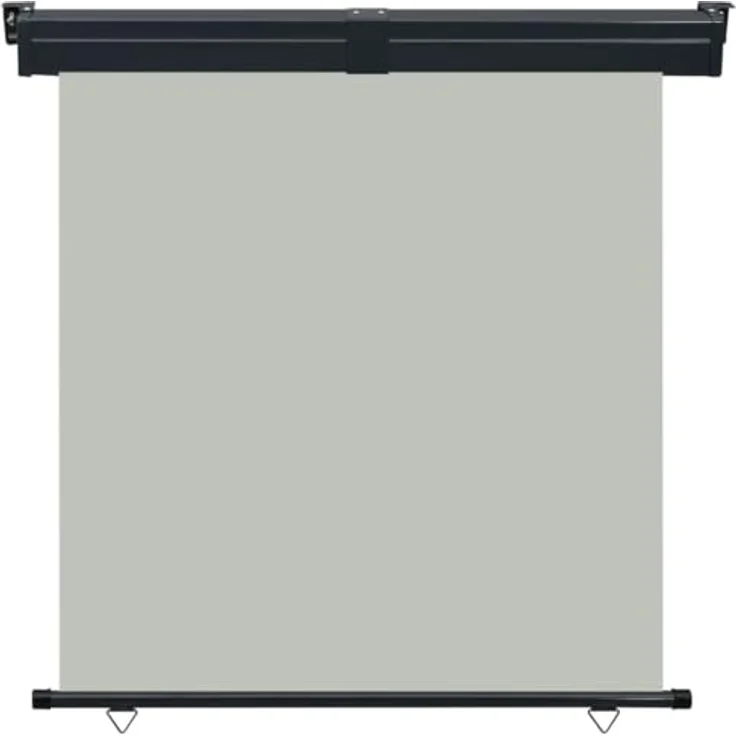 vidaXL Balkon Seitenmarkise Senkrechtmarkise Sonnenschutz Sichtschutz Windschutz Markise Außenrollo Balkonrollo Beschattung 165x250cm Grau – Bild 2