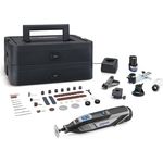 DREMEL Akku-Multifunktionswerkzeug Dremel 8240-5/65 Platinum+ Box, 12V Akku-Multitool mit 5 Aufsätzen und 65-tlg. Zubehörset
