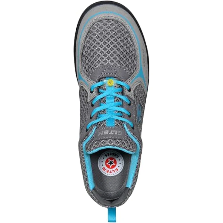 ELTEN MILA aqua Low ESD S1 74720 Damen Sicherheitsschuh, Grau-Türkis, mit Stahlkappe und orthopädischer Zulassung – Bild 3