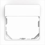 Theben theMura Rahmen für Feller & Hager, Adapterrahmen für Bewegungs- und Präsenzmelder, inklusive Tasterabdeckung und Montageadapter