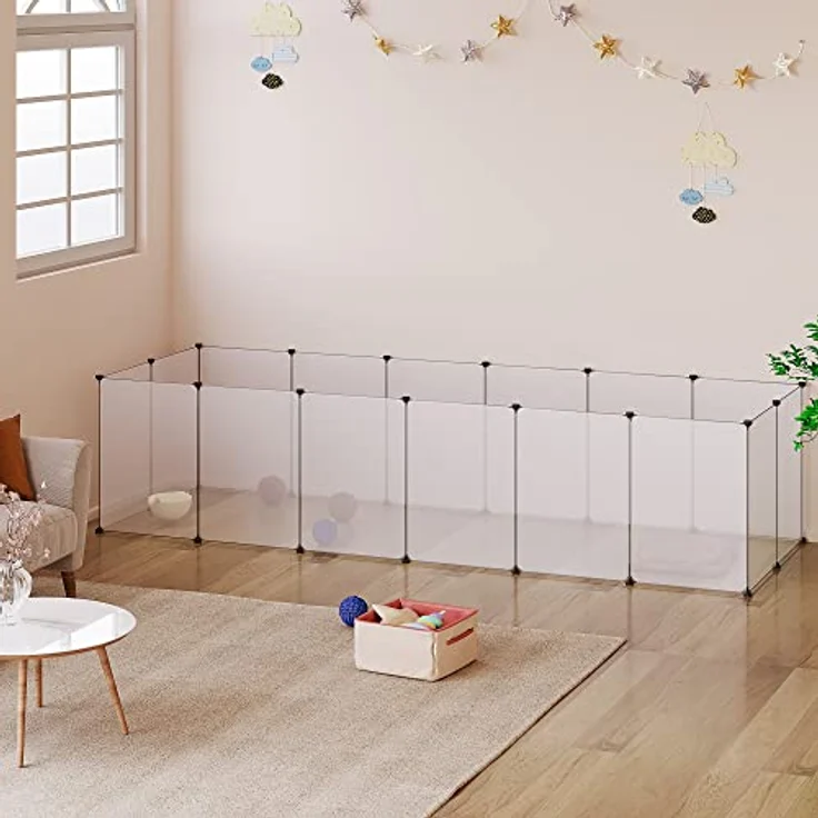 EUGAD Freigehege für Kaninchen, Meerschweinchen Gehege, BHT 302x72x102cm – Bild 2