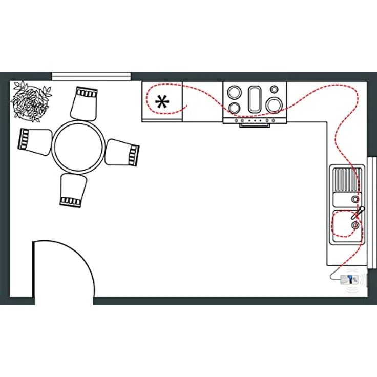 Schabus Smart-Wassermelder WWD 450, mit Sensorkabel (230V, Schuko), Push-Nachricht via Smart-Life-App, flächige Wassererkennung, akustischer & optischer Alarm, ideal für Keller, Bad, Küche, Aquarium – Bild 3