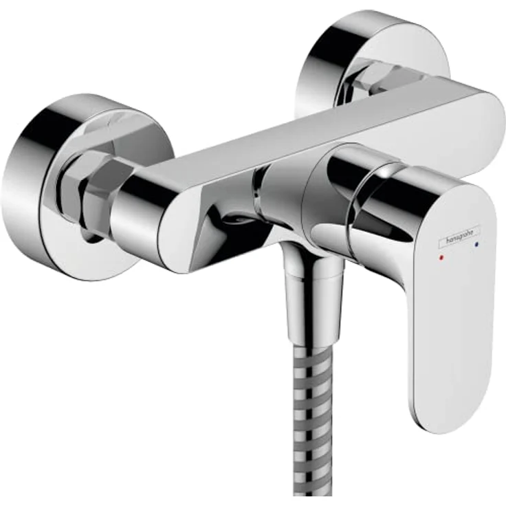 hansgrohe Duscharmatur Rebris S, Aufputz Brausebatterie für 1 Funktion, Chrom – Bild 1
