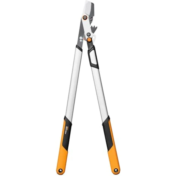 Fiskars X-series DualAction Astschere Bypass LX108, 2-in-1 mit Geschwindigkeit- und Kraft-Modus, antihaftbeschichtete Stahlklingen, leichte Aluminiumarme mit SoftGrip, Schwarz/Orange – Bild 1