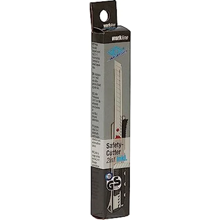 Wedo 787009 Safety Cutter 2-in-1, 9 mm, automatischer Klingenrückzug, Rasterautomatik, integrierte Abbrechhilfe, silber-schwarz – Bild 3