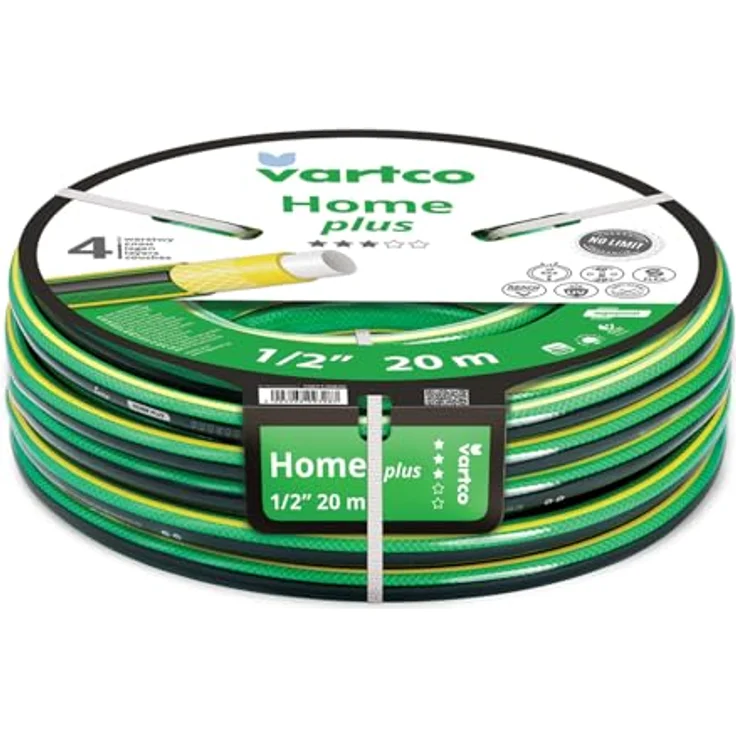 Vartco Home Plus 4-lagiger Gartenschlauch, Anti Twist, UV-beständig, 27 Bar, 1/2" 20m – Bild 1