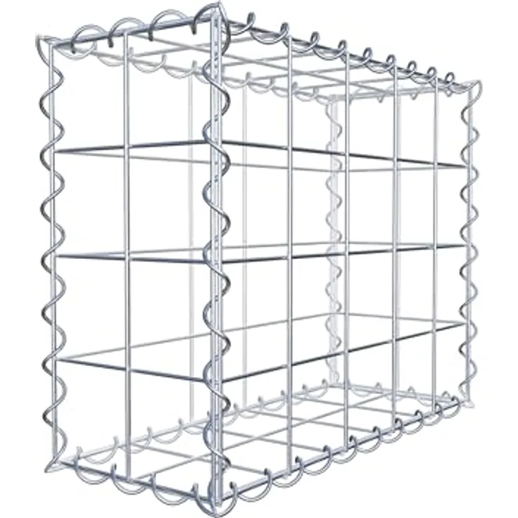 Gabiona Gabione 50 cm x 40 cm x 20 cm (L x H x T), Maschenweite 10 cm x 10 cm, Spirale
