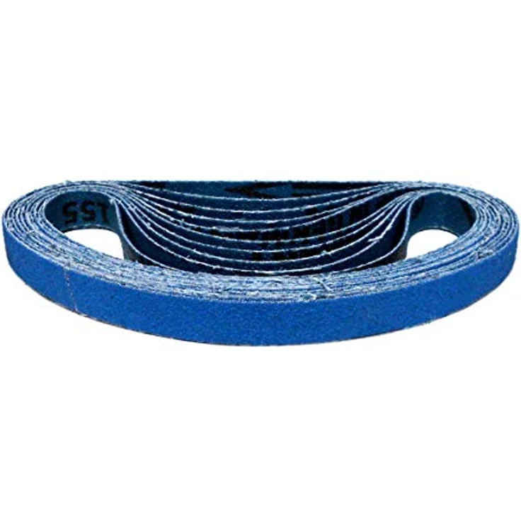 Klingspor CS411Y Schleifband, 10 x 330 mm, Zirkonkorund P80, 10 Stück, wasserfest, für Metall und Hartholz, hochreißfeste Gewebeunterlage – Bild 1