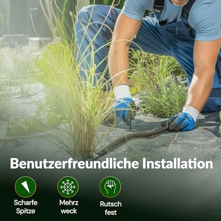 GARDENIX AquaPEG Beckenkraft 50 Stück, Polypropylen (PP) Gartenschlauch Anker, UV-beständig, stabil und bruchfest, für Tropfschlauch und Perlschlauch – Bild 5