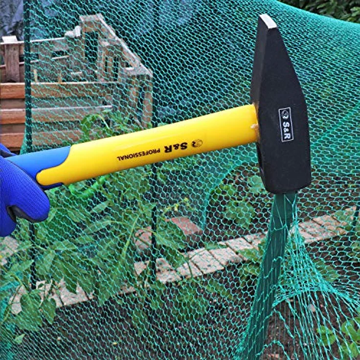 S&R Schlosserhammer 1000 g, Fiberglas-Stiel mit rutschfester PVC-Beschichtung, stoßdämpfend und handschonend – Bild 5