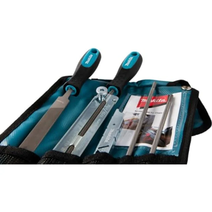 Makita KETTENSCHÄRFER-SET 4,5 mm, Feilen-Set mit 2 runden Feilen, Halter, Griffen und Tiefenbegrenzer – Bild 3