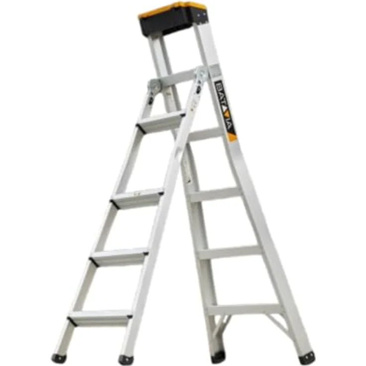 Batavia Multifunktionsleiter 2-in-1, 299 cm hoch, 6 Sprossen, leicht zusammenklappbar, für Innen- und Außeneinsatz – Bild 1