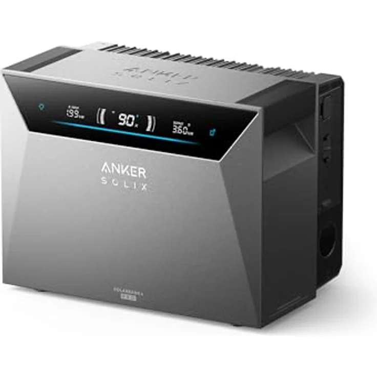 Anker SOLIX Solarbank 4 Pro, Balkonkraftwerk-Speicher mit 5000W Solareingang, 30kWh Kapazität, 2500W bidirektionales Laden, 10000 Zyklen, Plug&Play – Bild 1