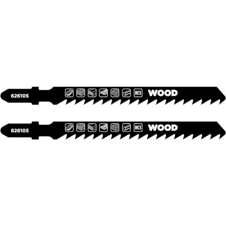 kwb 2x Stichsägeblätter für Holz, extra grob, 100 mm, geeignet für Hartholz, Weichholz und Kunststoffe – Bild 1