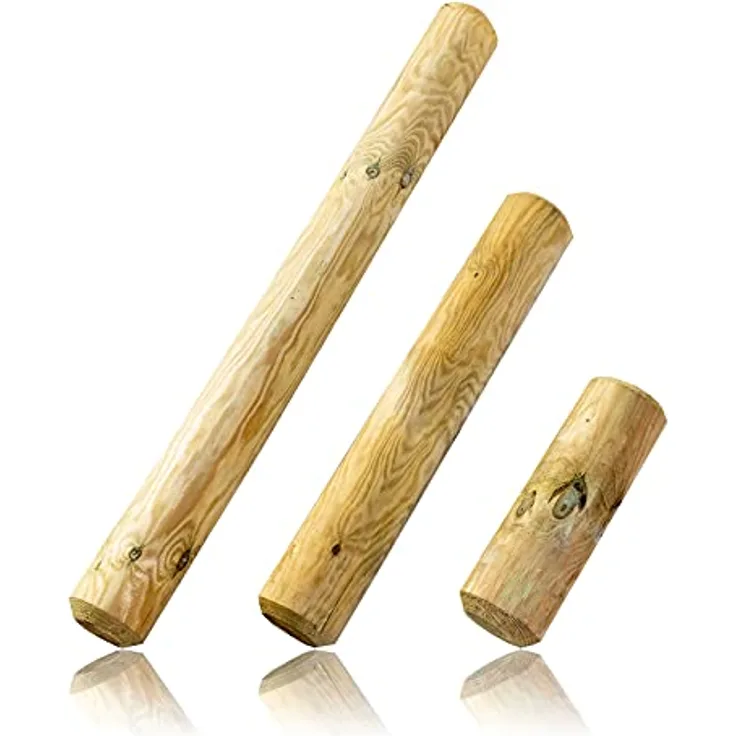 BooGardi Holzpalisaden rund gefast in 18 Größen · ø 6cm Länge 50 cm · Rundholz · imprägnierte Garten-Palisaden · zur Beeteinfassung · Sandkasten BAU