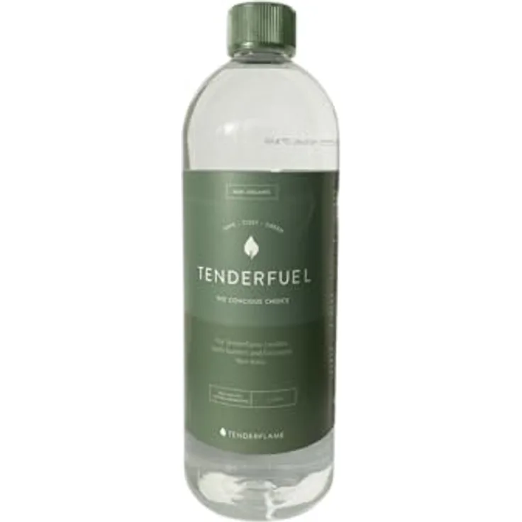 Tenderflame Flüssigbrennstoff 0,5 L, ungiftig und umweltfreundlich mit patentiertem Edelstahl-Docht
