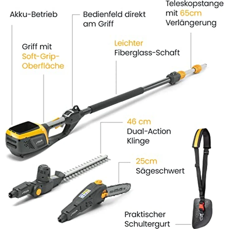 STIGA 278720008-ST3 Akku-Heckenschere Astschere Teleskopgriff ohne Akku ohne Ladegerät 350 W 48 V Lithium - Ohne Akku und Ladegerät – Bild 2