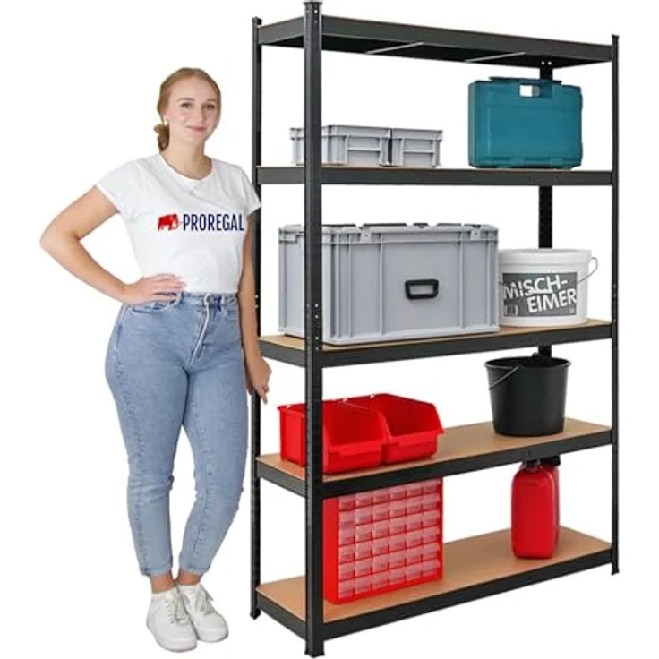 PROREGAL® Schwerlastregal RAGNAR, 180x90x40cm, hohe Traglast von 175 kg pro Ebene, verschiedene Farben – Bild 3