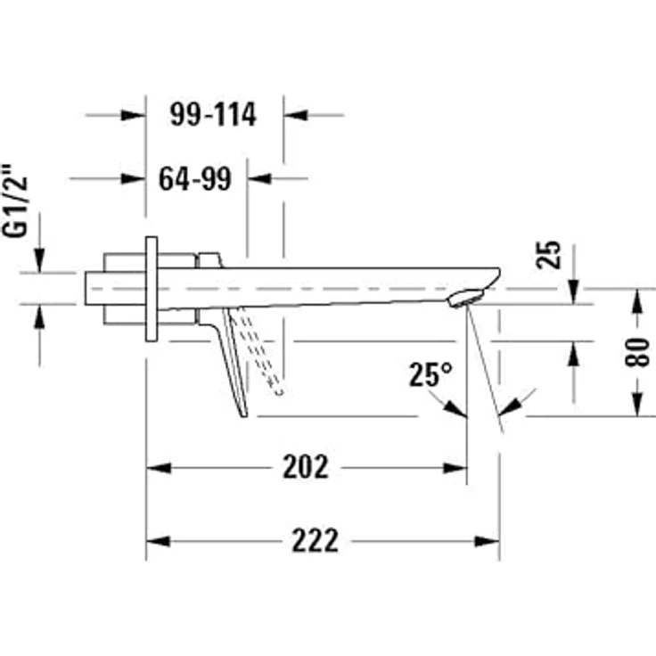 Duravit Wave Einhebel-Waschtischmischer, 202 mm Ausladung, Keramikkartusche, ohne Ablaufgarnitur, WA10700040 – Bild 5