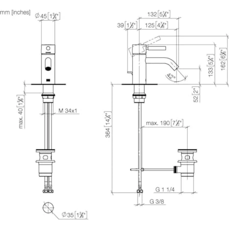 Dornbracht Meta Einhebelmischer 33501660-00, Spültischarmatur mit starrem Auslauf und runden luftangereichertem Strahl, bleifrei, Armaturhöhe 133 mm – Bild 5