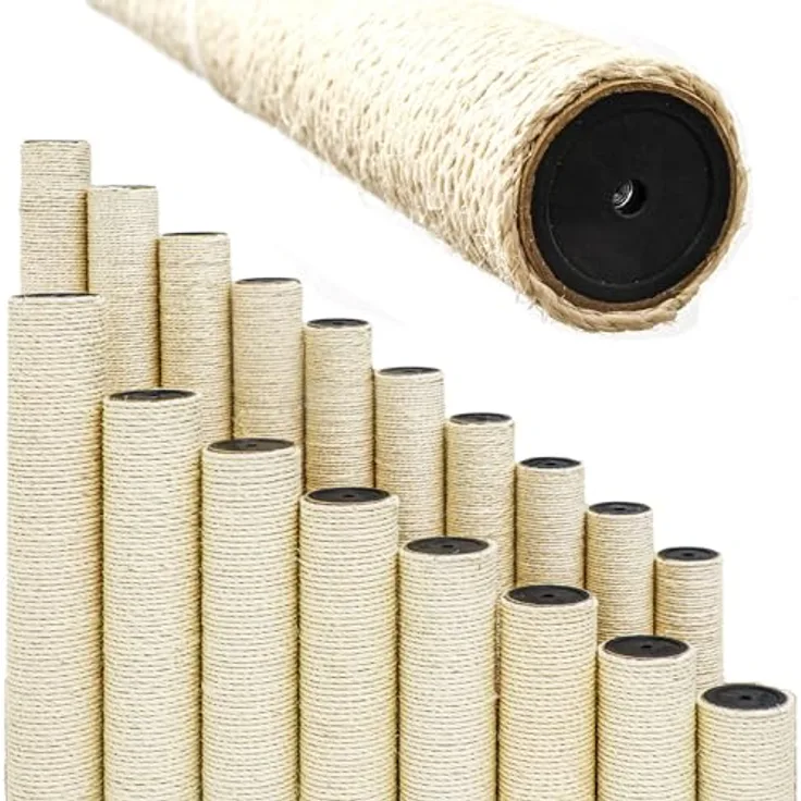eyepower 35 cm Pfotenfreund Ø 7,4 cm: M8 Sisalstamm für Kratzbaum Ersatzstamm - 100% Natur Sisal Stamm Kratzsäule - Robuster Kratzstamm für Katzen - Katzenkratzbaum Ersatzteile Sisalstämme Sisalsäulen