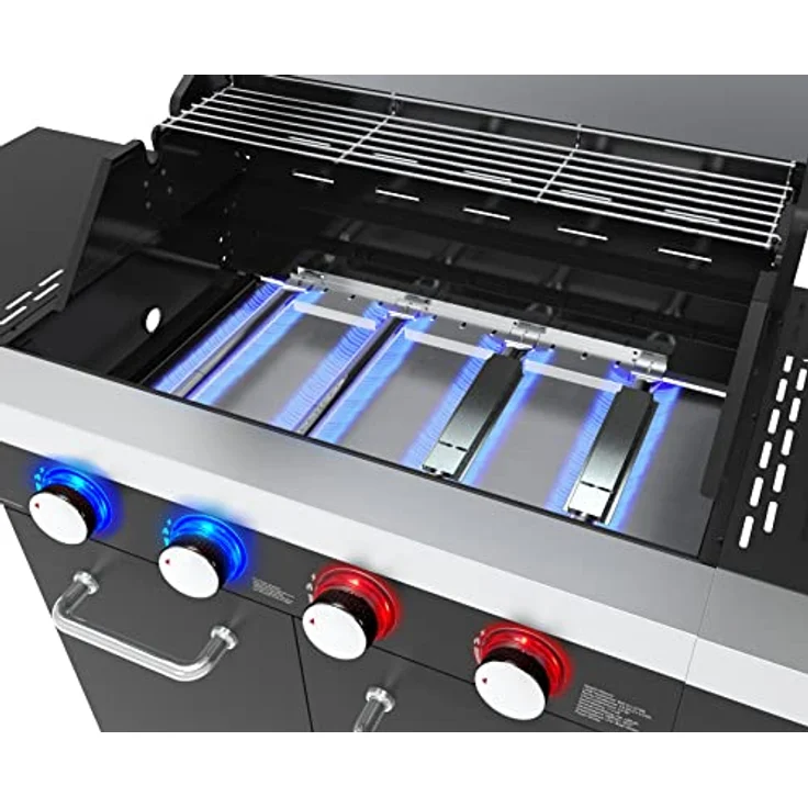 Gasgrill "KINGSTON" von El Fuego® | 4 + 1 Brenner | Infrarotbrenner | 2 Brenner + 2 Hochleistungsbrenner | LED-Beleuchtung | mit Sichtfenster | Brenner aus Edelstahl | inkl. Abdeckhaube | AY 505 – Bild 5