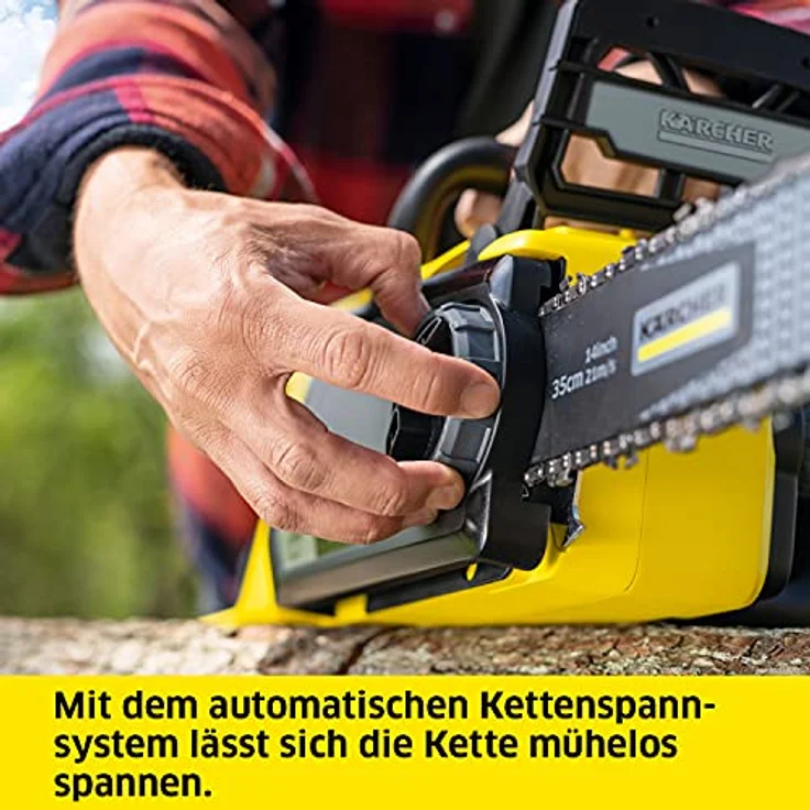 Kärcher CNS 36-35 Battery Akku-Kettensäge - Schwertlänge 35 cm, Kettengeschwindigkeit 21 m-s, Leistung je Akkuladung: 200 Schnitte, Gewicht 5,5 kg – Bild 4