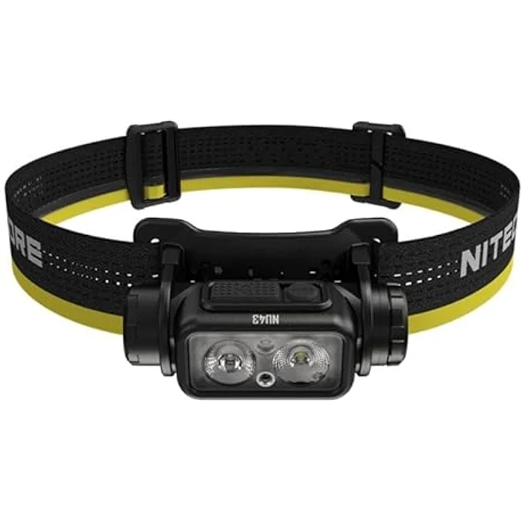 Nitecore Stirnlampe NU43, leicht, USB-C-aufladbare LED Kopflampe, 1400 Lumen, 130 m Leuchtweite, Rotlicht für Nachtsicht – Bild 1