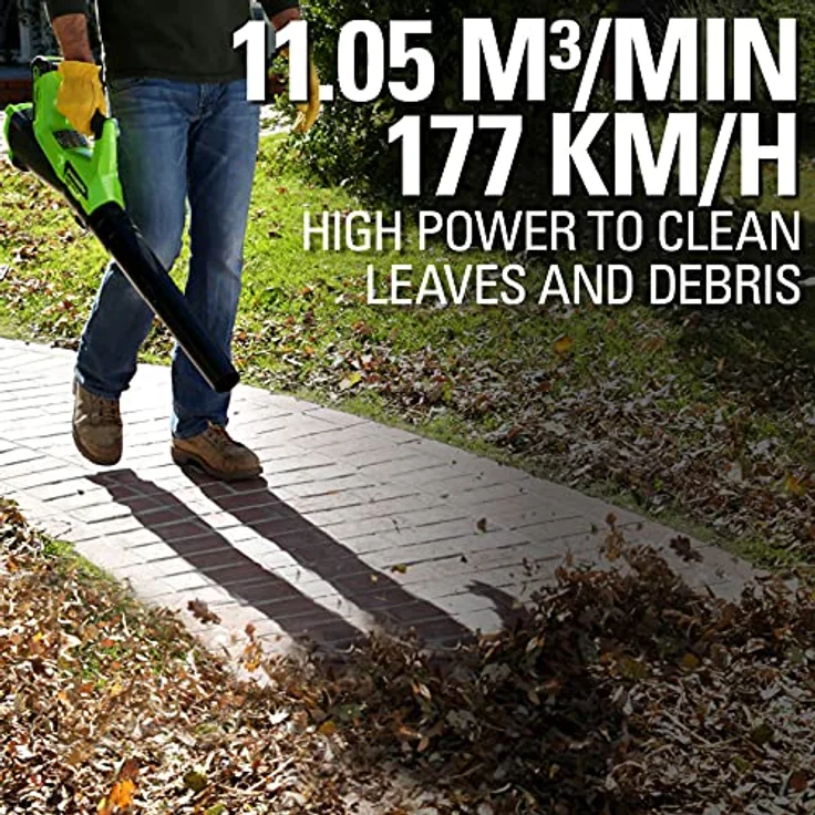 Greenworks 40V Akku-Axial-Laubbläser inklusive 2Ah Akku mit Ladegerät - 2400807UA – Bild 6