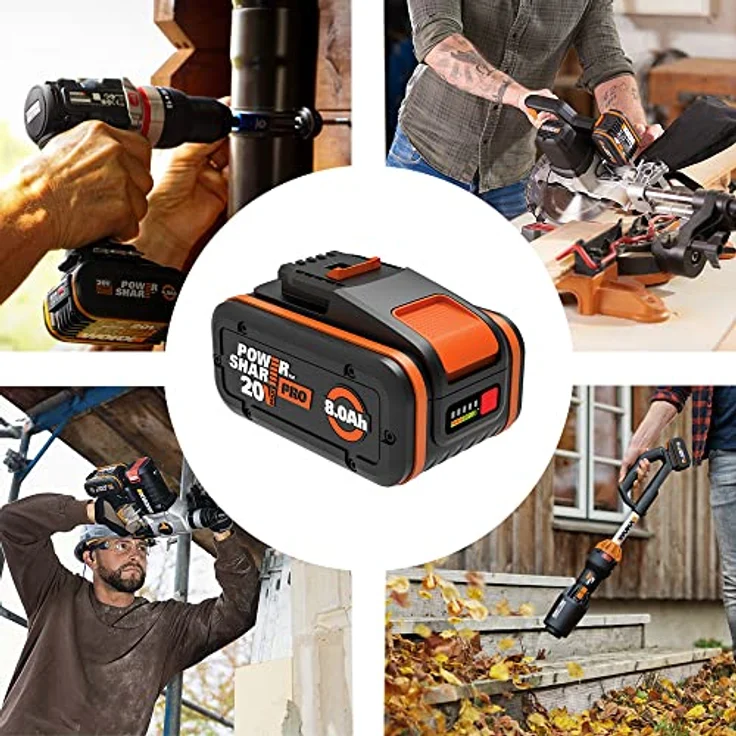 Worx Ersatzakku PowerShare Pro WA3648 20 V 8.0 Ah – Bild 2