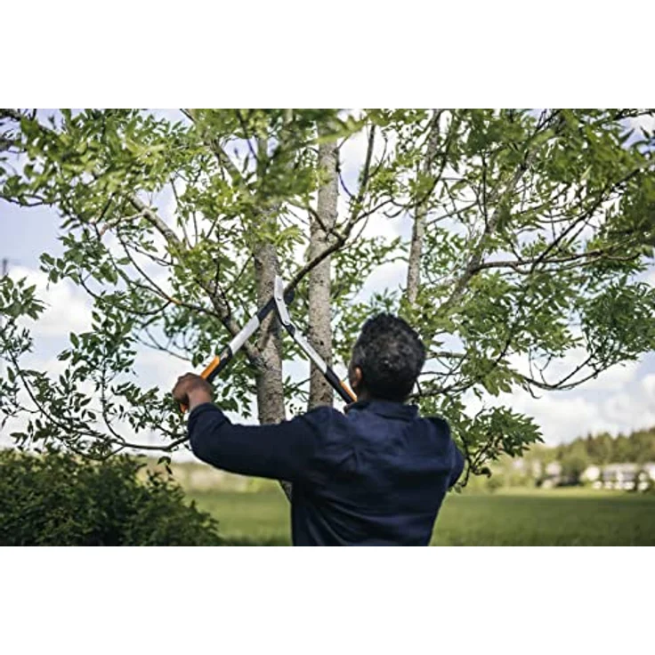 Fiskars PowerGear X Bypass-Getriebeastschere für frisches Holz, Antihaftbeschichtet, Gehärteter Präzisionsstahl, Länge 64 cm, Schwarz-Orange, LX94-M, 1020187 – Bild 11