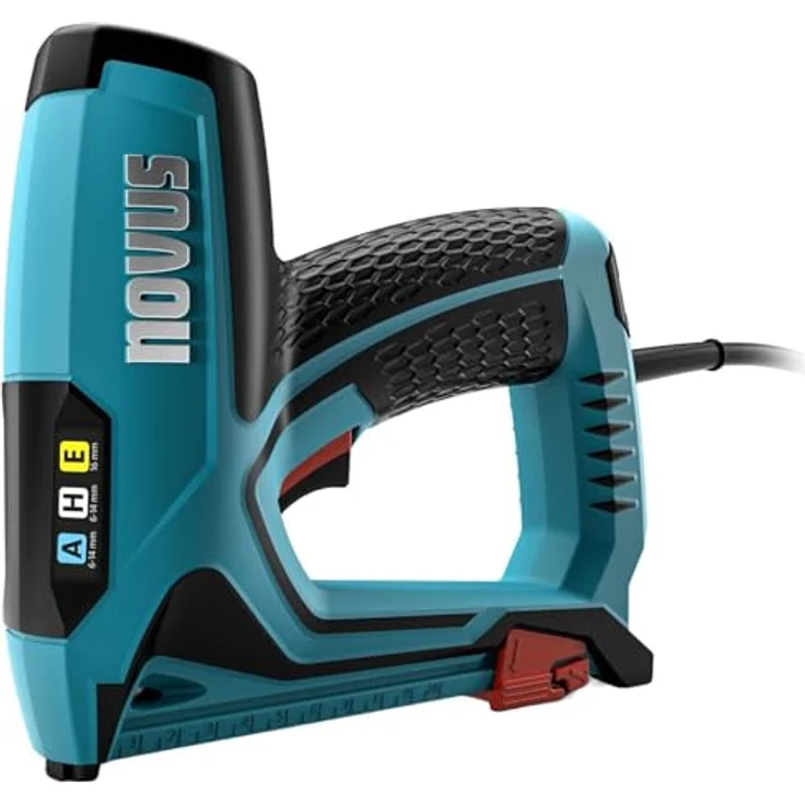 Novus Elektrotacker J-150, professioneller Tacker für Feindrahtklammern bis 14 mm und Nägel bis 16 mm, mit ergonomischer Handhabung und 3 m Kabel – Bild 2