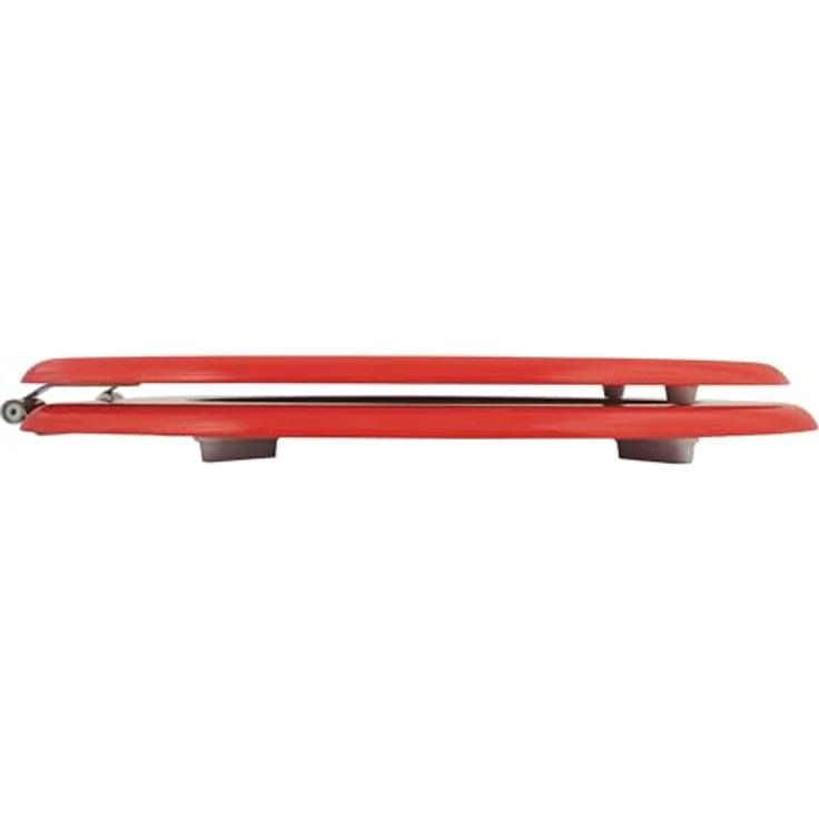 MSV WC-Sitz Cleo, MDF 45 cm x 37 cm x 5,6 cm, rot glänzend, feuchtigkeitsresistent, rostfreie Scharniere, rutschfest – Bild 3