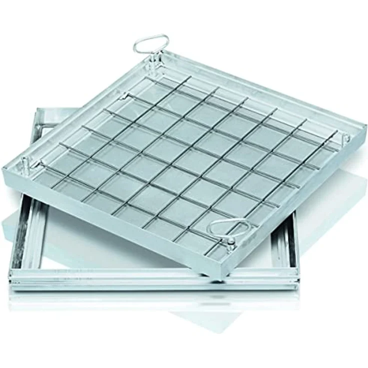 Zarges Aluminium Schachtabdeckung mit Wanne 1000 mm x 1000 mm – Bild 1