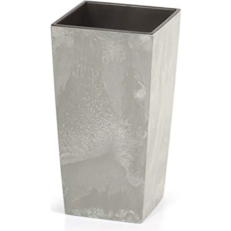 Prosperplast Urbi Square Beton Blumentopf Pflanzkübel Beton-Design 2 in 1 inkl. Pflanztopf Kunststoff Eckig (265mm) – Bild 1